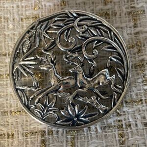 Sarah Coventry Silver Deer Brooch/ Pendant
